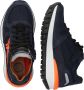 Braqeez 422942 529 Lage Sneakers Blauw Oranje Nubuck Mesh Veters - Thumbnail 11