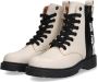 Braqeez Belle Boot Meisjes Biker Boots Beige Leer Veters - Thumbnail 7