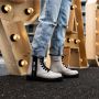 Braqeez Belle Boot Meisjes Biker Boots Beige Leer Veters - Thumbnail 10