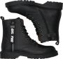 Braqeez Belle Boot Meisjes Biker Boots Zwart Leer Veters - Thumbnail 14