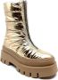 Bronx Evi ann Front Zip 47379 Enkelboots Enkellaarsjes Dames Goud - Thumbnail 14