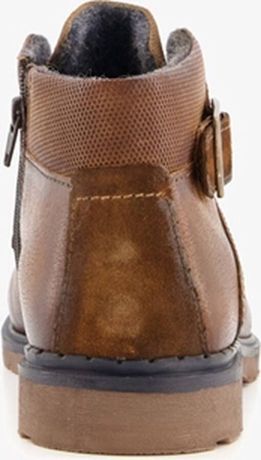 Bugatti leren heren veterboots Cognac