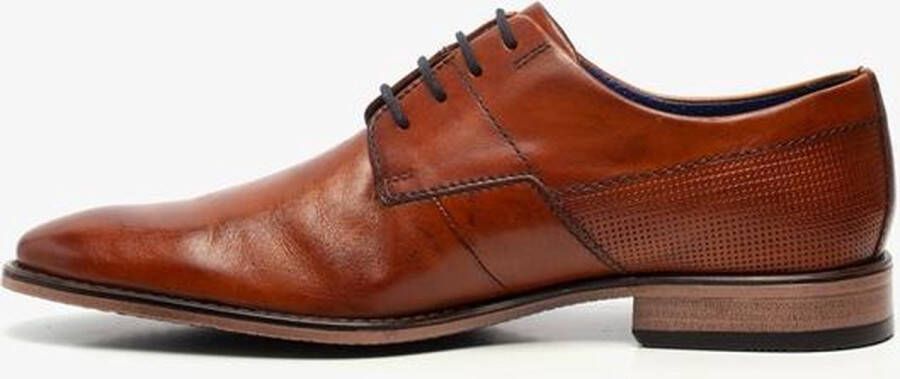 Bugatti leren heren veterschoenen Cognac