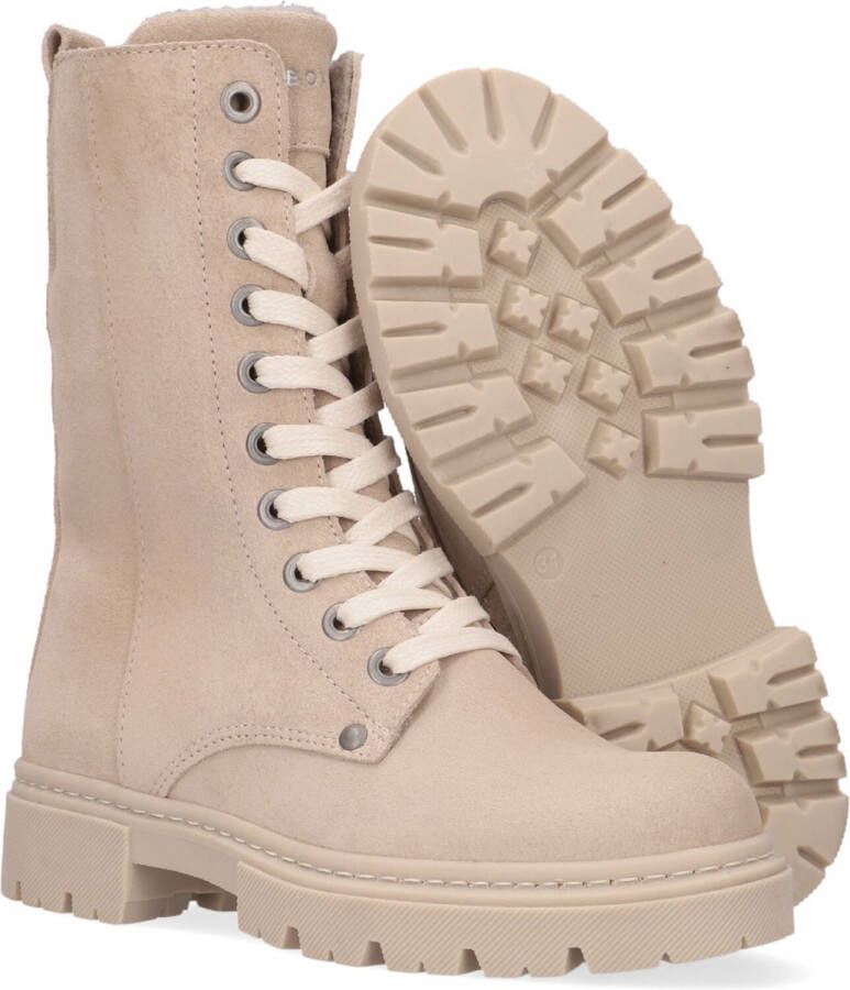 Bullboxer Ajs503 Veterboots Laarzen Met Veters Meisjes Beige