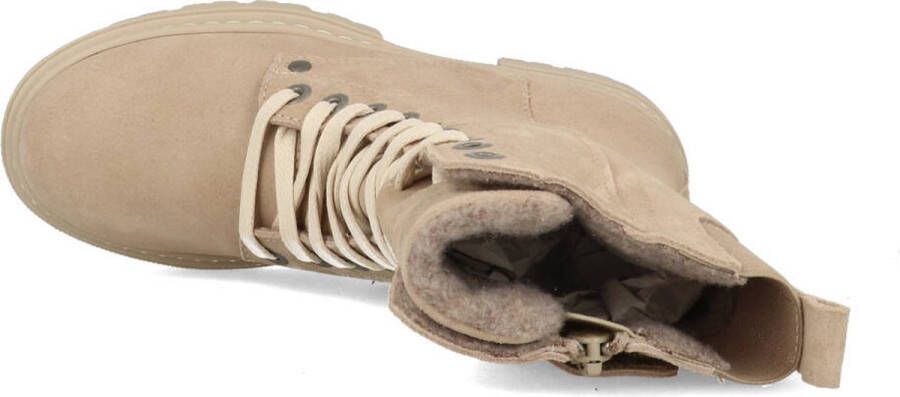 Bullboxer Ajs503 Veterboots Laarzen Met Veters Meisjes Beige