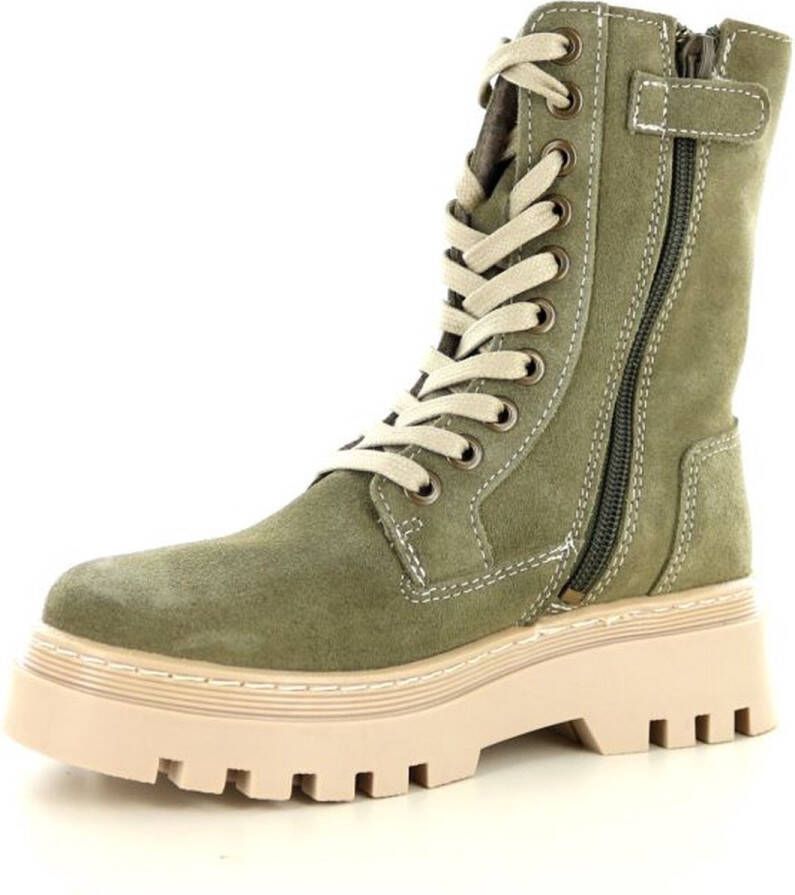 Bullboxer | Meisjes veterboot | Groen suede - Foto 5