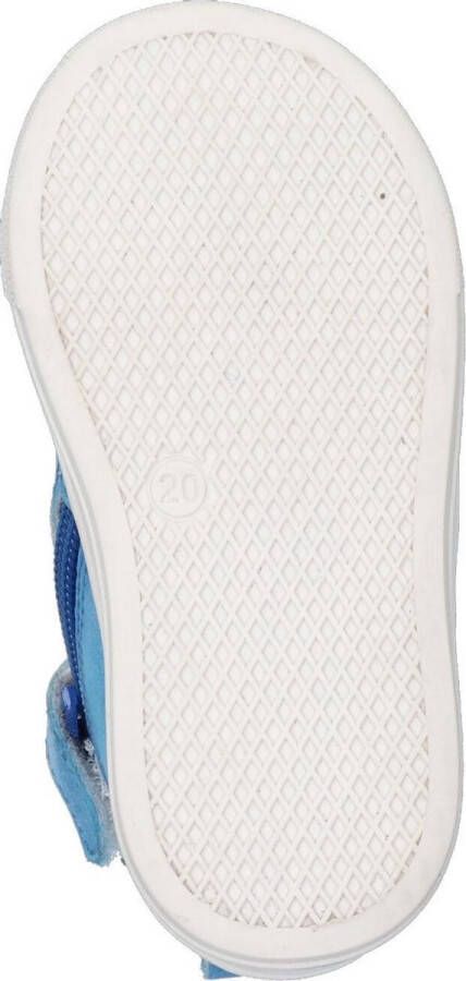 BunniesJR 221235-223 Jongens Hoge Sneakers Blauw Nubuck Veters