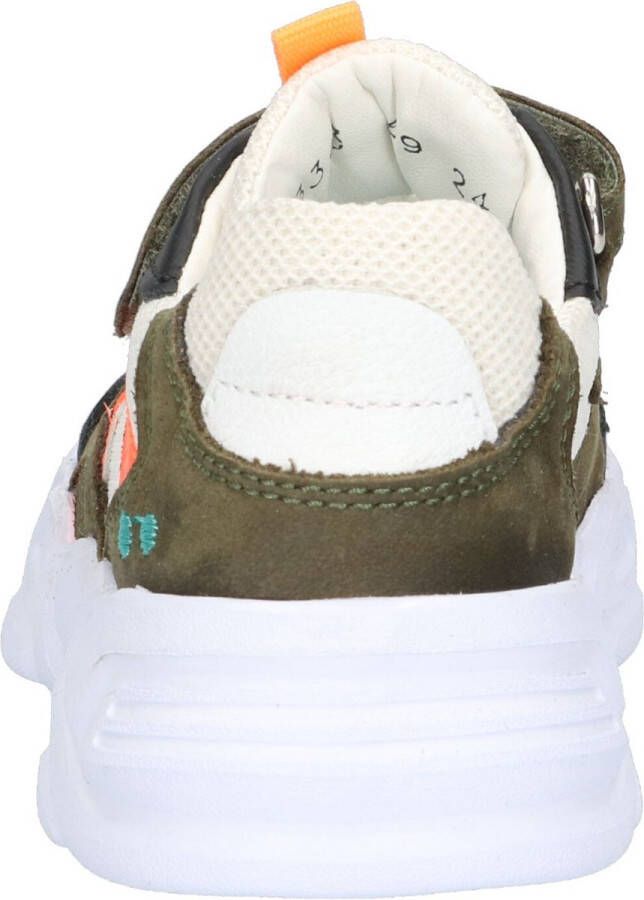 BunniesJR 223343-169 Jongens Lage Sneakers Groen Beige Nubuck Klittenband