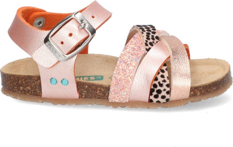 BunniesJR Becky Beach Meisjes Sandalen Roze Print Imitatieleer Gesp