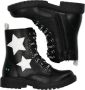 BunniesJR Bunnies JR 220940 789 Biker Boots Zwart Imitatieleer Veters - Thumbnail 10