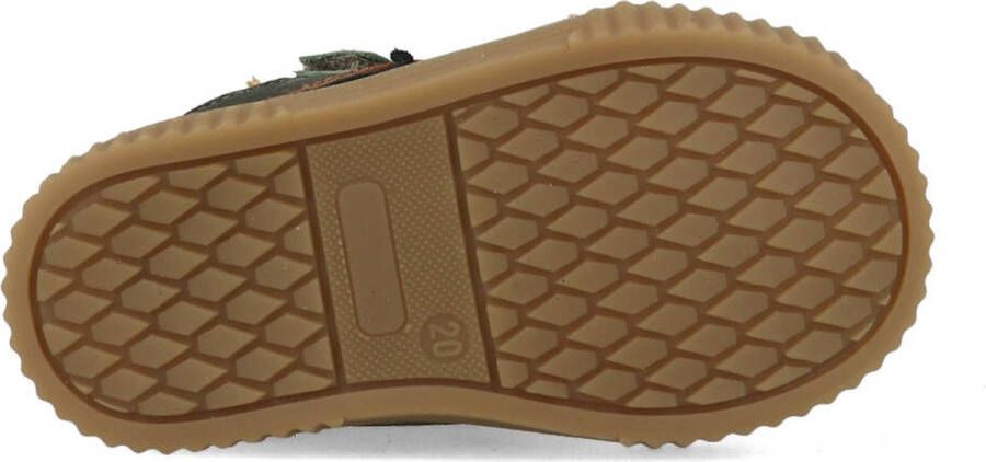 BunniesJR Bunnies JR 221662-569 Jongens Hoge Sneakers Groen Bruin Leer Klittenband