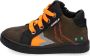 BunniesJR Bunnies JR 221663-569 Jongens Hoge Sneakers Groen Oranje Leer Veters - Thumbnail 6