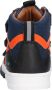 BunniesJR Bunnies JR 222833 529 Jongens Hoge Sneakers Blauw Leer Klittenband - Thumbnail 6