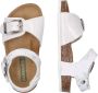 BunniesJR Bunnies JR Babette Beach Meisjes Sandalen Wit Print Leer Gesp - Thumbnail 5