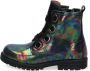 BunniesJR Bunnies JR Tosca Trots Meisjes Combat Boots Multi Zwart Leer Veters - Thumbnail 4