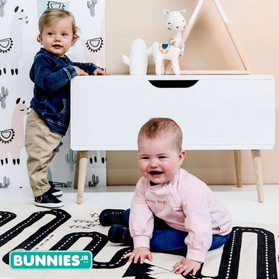 BunniesJR Bunnies JR Zukke Zacht Babyschoentjes Blauw Imitatieleer Geen Sluiting