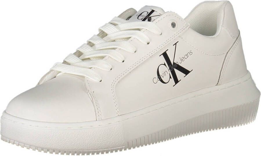 Calvin Klein Chunky Cupsole Lac Up Dames Lage sneakers Leren Sneaker Dames Wit