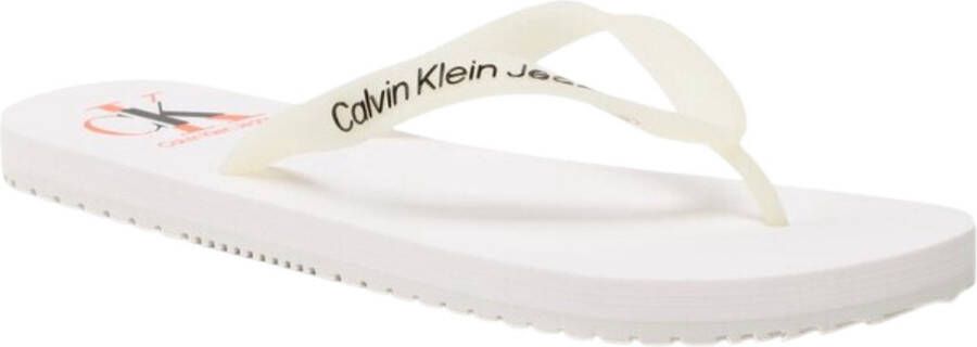 Calvin Klein Heren Slippers Flip Flops Beach Wit