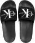 Calvin Klein Jeans Monogram Slide Sandalen Lente Zomer Collectie Black Dames - Thumbnail 12