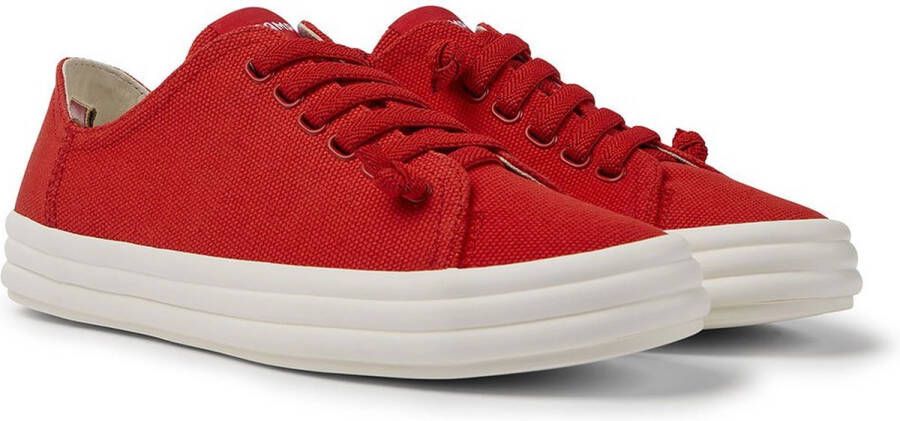 Camper Flexibele Gedempte Sneakers voor Vrouwen Red Dames