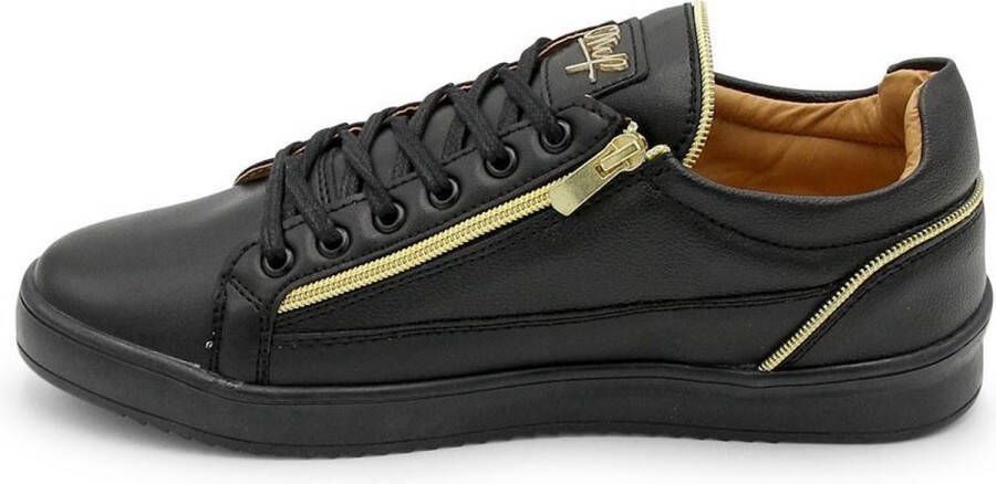 Cash Money Heren Sneakers Zippers Black CMS97 Zwart Maten: