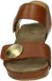 Ca'shott 61200446 Volwassenen Platte sandalenDames Sandalen Cognac - Thumbnail 3