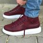 Chekich Heren Sneaker bordeaux hoge sneakers schoenen comfortabele CH258 - Thumbnail 2