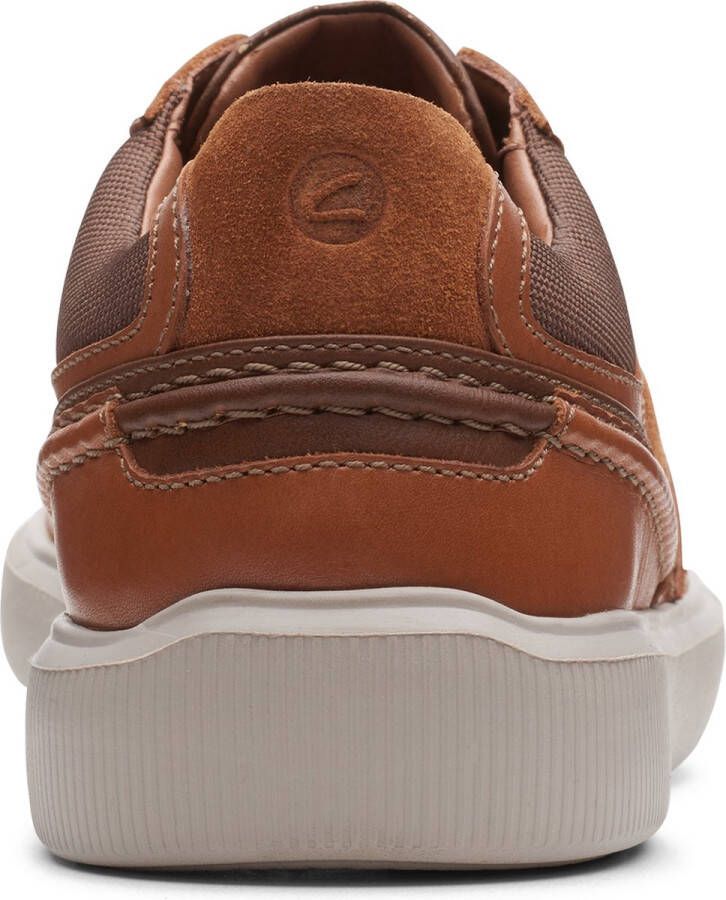 Clarks Cambro Race Heren Sneakers Dark Tan Combi