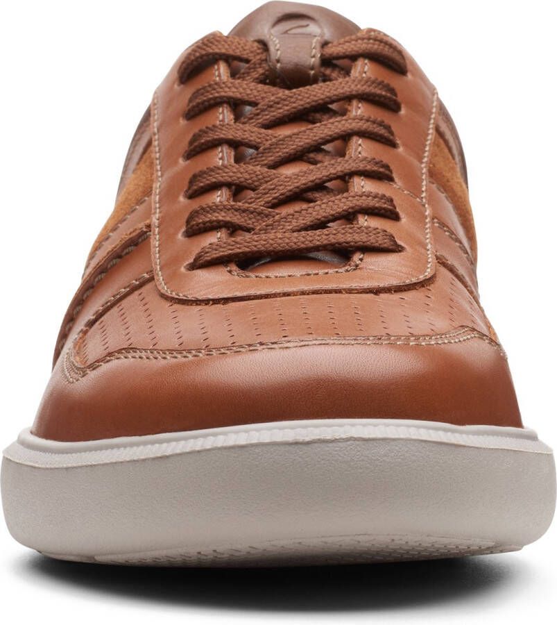 Clarks Cambro Race Heren Sneakers Dark Tan Combi