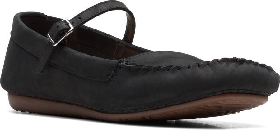 Clarks Dames Freckle Bar D 2 black nubuck