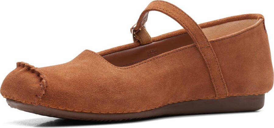 Clarks Dames Freckle Bar D 4 dark tan suede