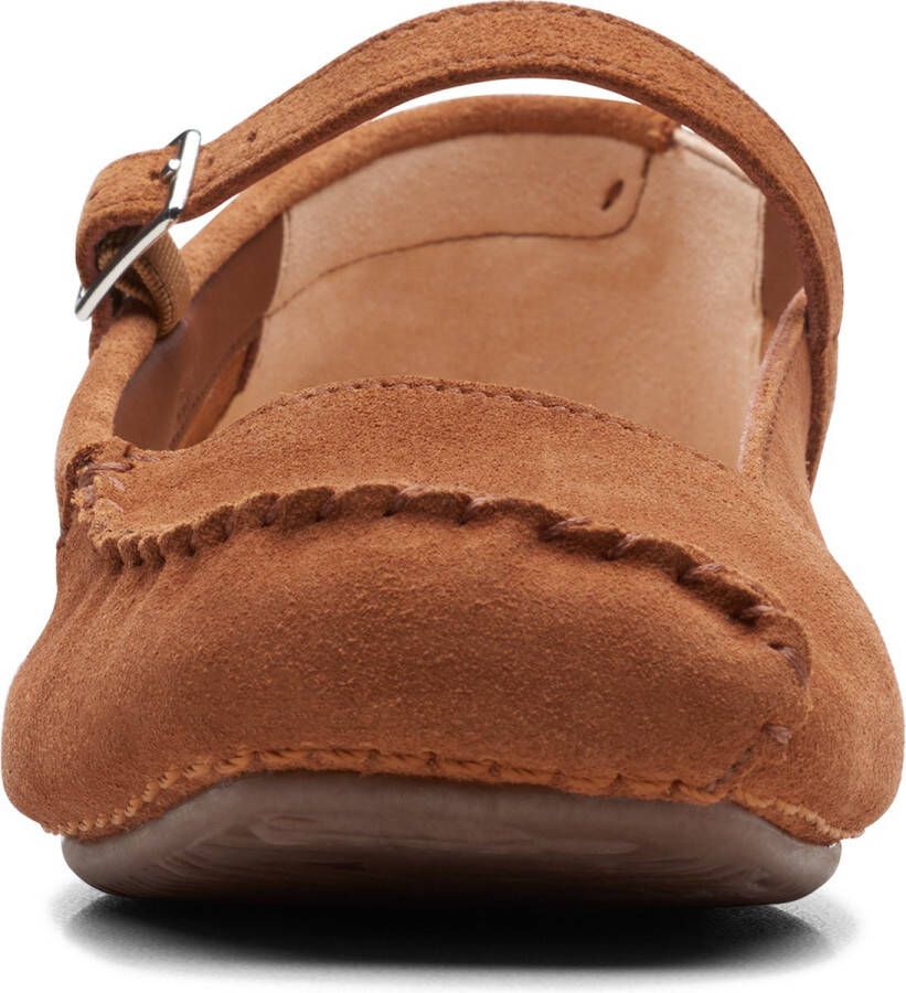 Clarks Dames Freckle Bar D 4 dark tan suede