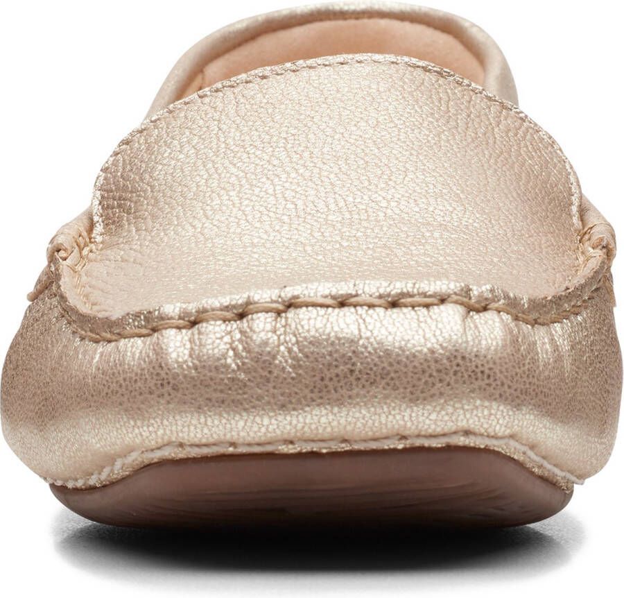 Clarks Champagne Leren Loafers Freckle Walk Gray Dames - Foto 2