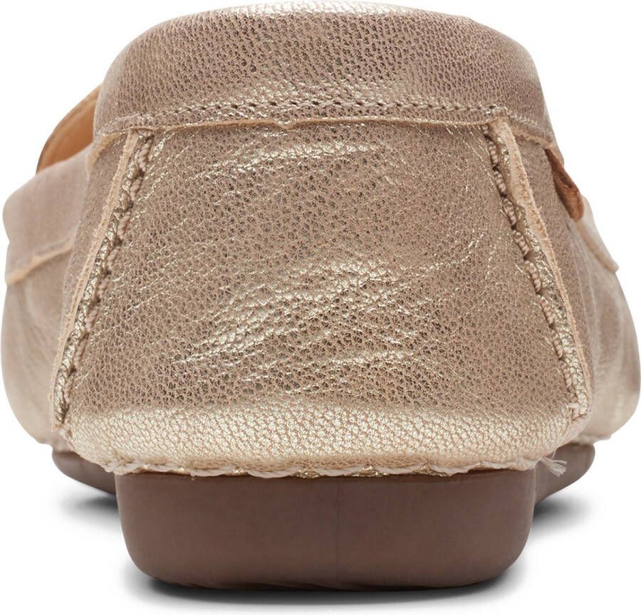 Clarks Champagne Leren Loafers Freckle Walk Gray Dames - Foto 3