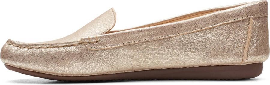 Clarks Champagne Leren Loafers Freckle Walk Gray Dames - Foto 7