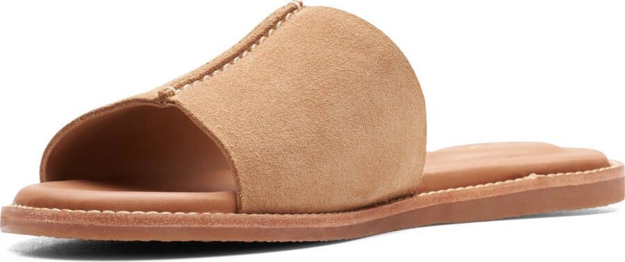 Clarks Dames Karsea Mule D 4 Light Tan Suede