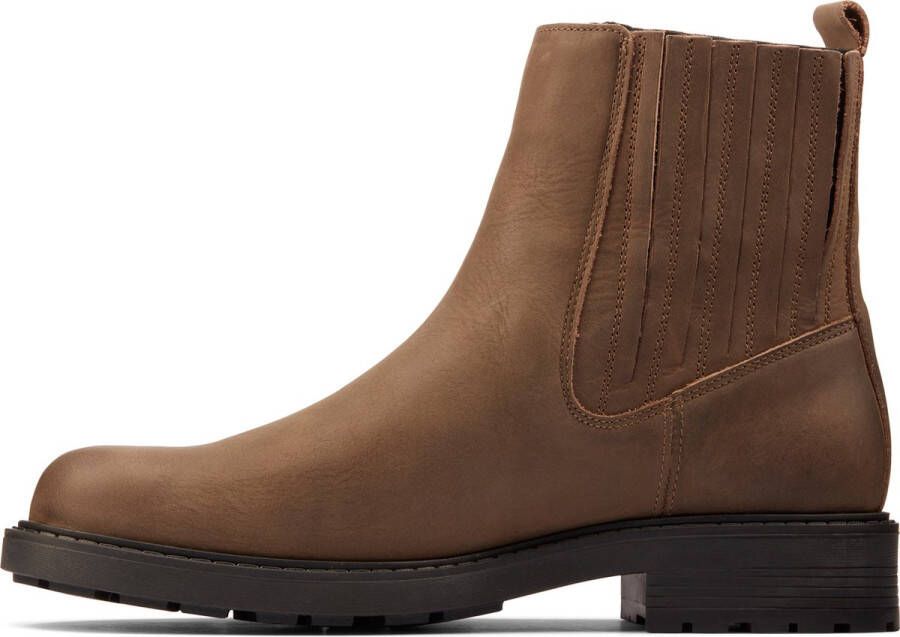 Clarks Gedurfde Chelsea Boot in Bruin Leer Brown Dames