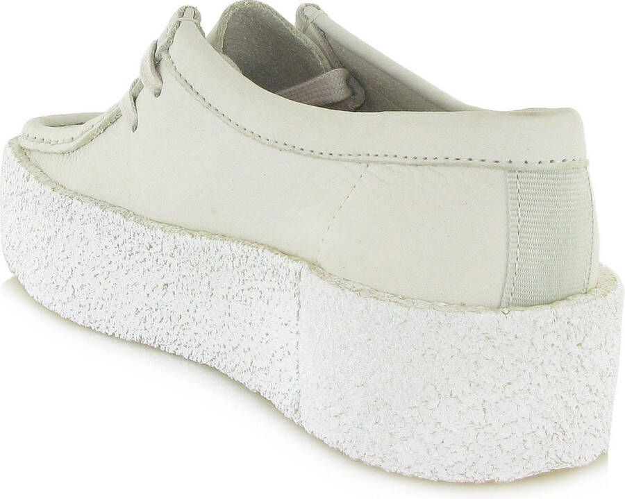 Clarks Witte Wallabee Cup Moccasin Lifestyle Schoen White Dames - Foto 5