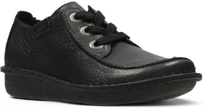 Clarks Dames Veterschoenen Zwart