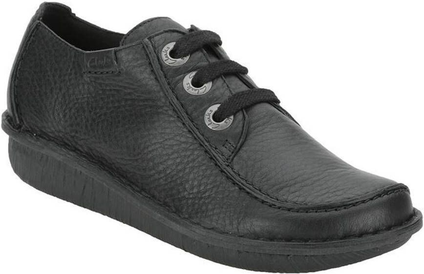 Clarks Dames Veterschoenen Zwart