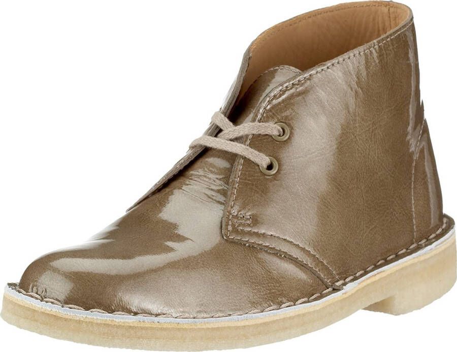 Clarks Metallic Leren Desert Boot voor Dames Green Dames