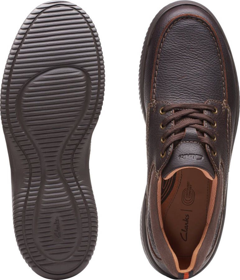 Clarks Donaway Edge Veterschoenen Laag donkerbruin