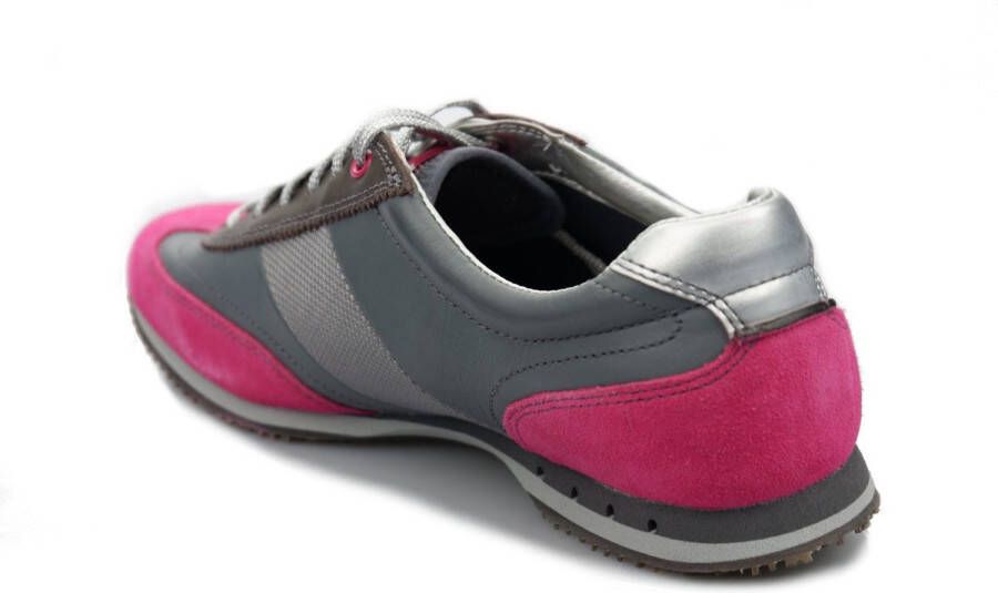 Clarks Jewel Lace Leren Sneakers Roze Dames - Foto 4