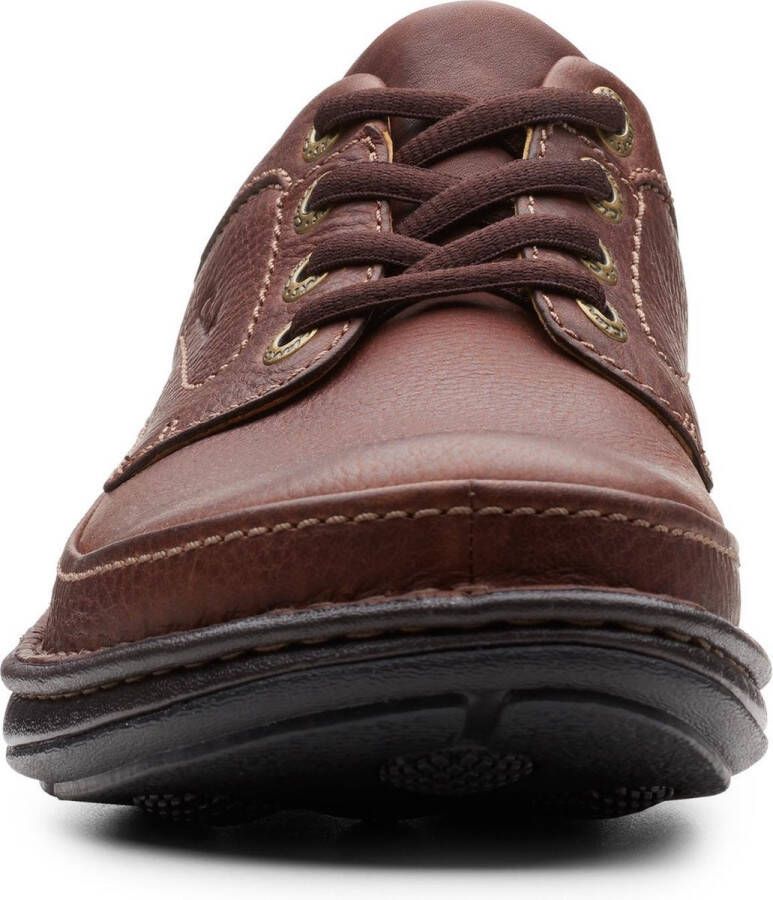 Clarks Nature Three Heren Veterschoenen Mahogany Leather