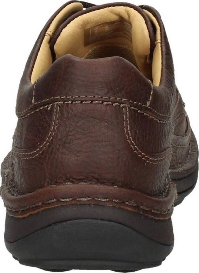 Clarks Nature Three Heren Veterschoenen Mahogany Leather