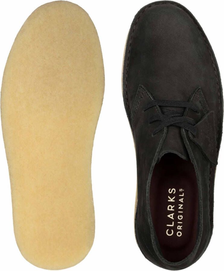 Clarks Schoenen Zwart Desert coal veterschoenen zwart