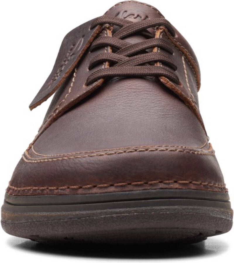 Clarks Veterschoen Nature 5 Lo Dark Brown Lea Donkerbruin