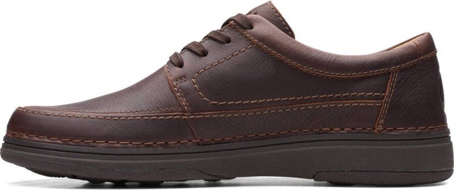 Clarks Veterschoen Nature 5 Lo Dark Brown Lea Donkerbruin