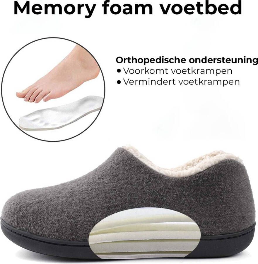 Comfeet Pantoffels Dames Sloffen Grijs Anti-slip - Foto 9