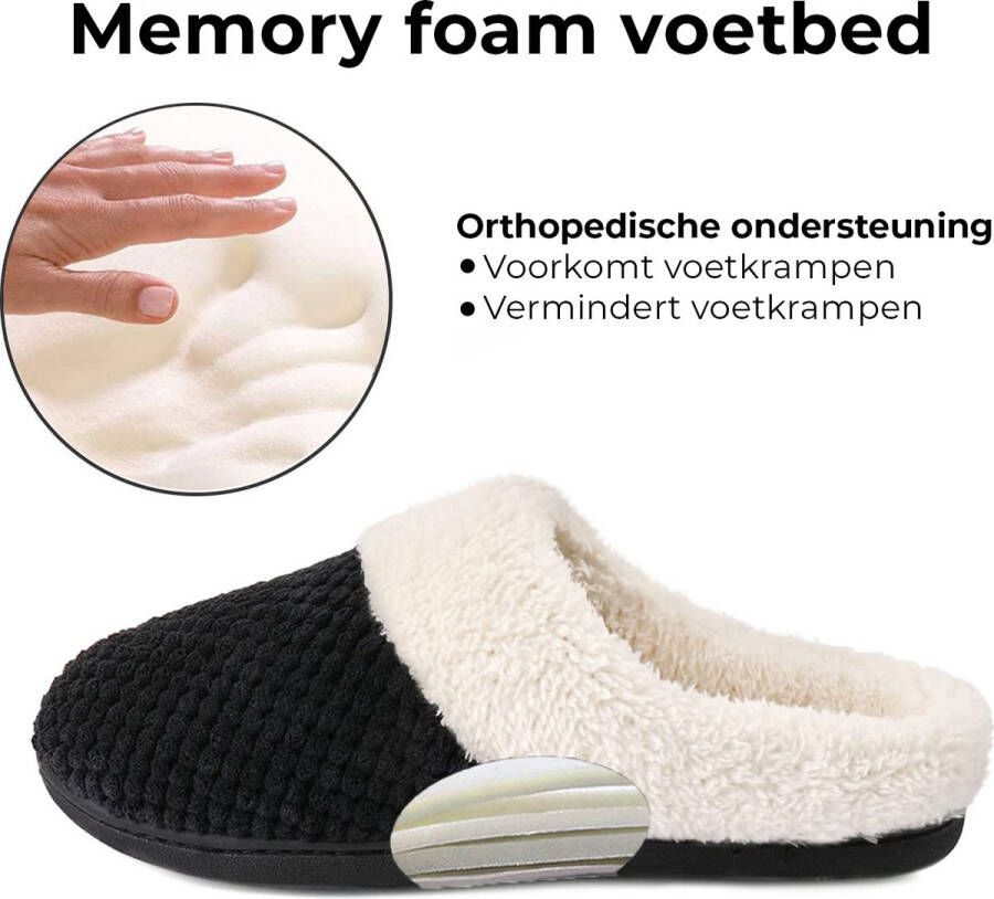 Comfeet Pantoffels Dames Sloffen Zwart Anti-slip